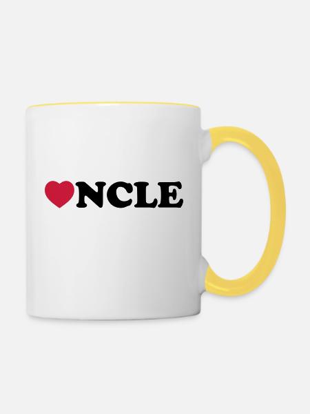 Uncle heart - Tasse zweifarbig - Weiß/Gelb