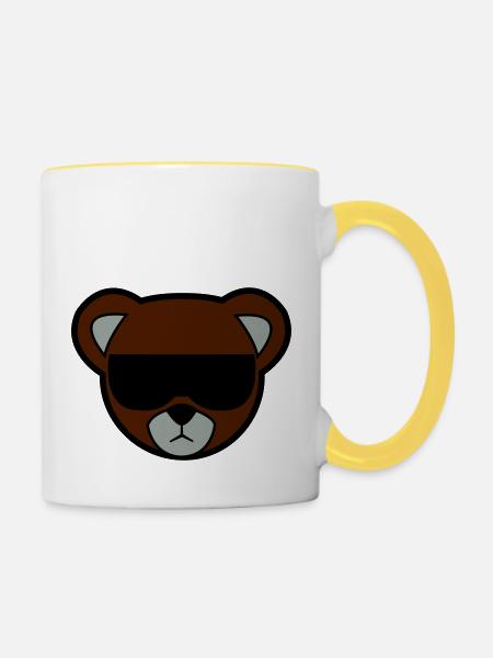 baer - Tasse zweifarbig - Weiß/Gelb