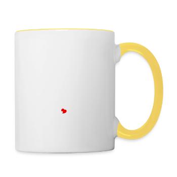Beste Freundin - Tasse zweifarbig - Weiß/Gelb - Rechts