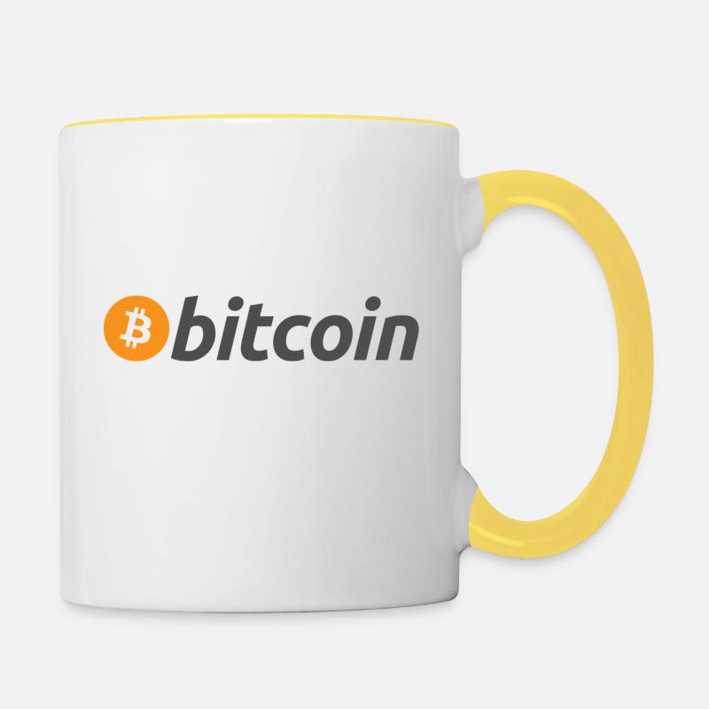 Bitcoin - Contrasting Mug - white/yellow