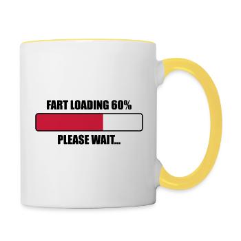Pet en cours, patientez... - Mug contrasté - blanc/jaune - Droite