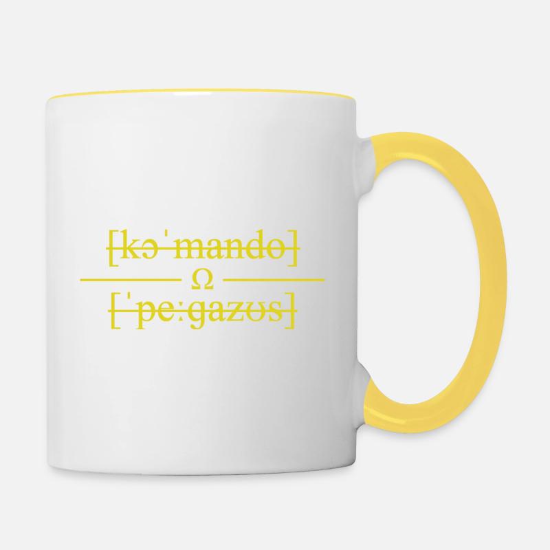 "Command Pegasus Orig. Marque" - Mug contrasté - blanc/jaune