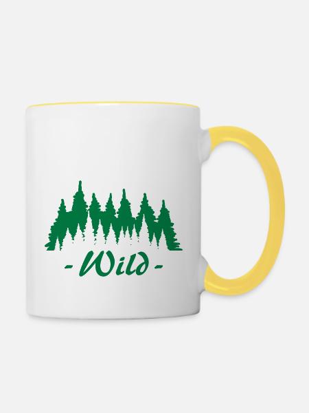 Sauvage - Wild - Tasse zweifarbig - Weiß/Gelb