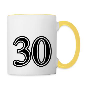 30 - Contrasting Mug - white/yellow - Right
