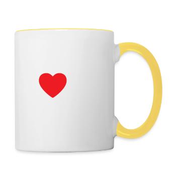 I Love My Awesome Co-Worker - Contrasting Mug - white/yellow - Right