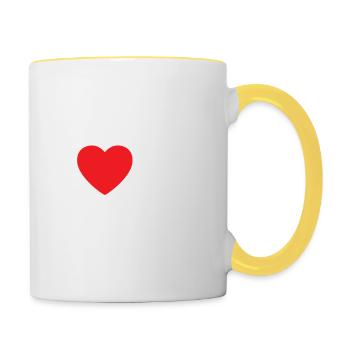 Ich liebe meine tolle Tochter - Tasse zweifarbig - Weiß/Gelb - Rechts