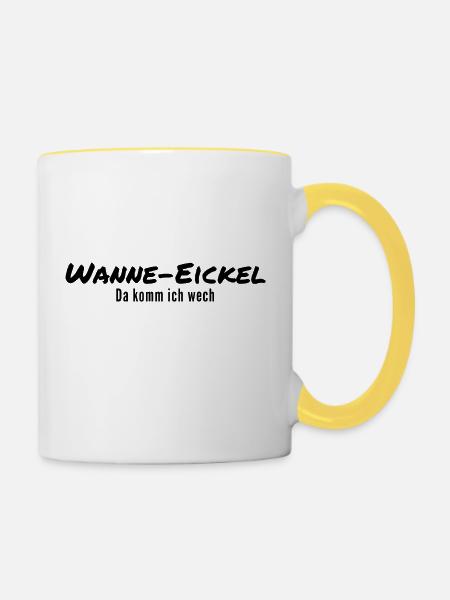 Wanne-Eickel - Tasse zweifarbig - Weiß/Gelb