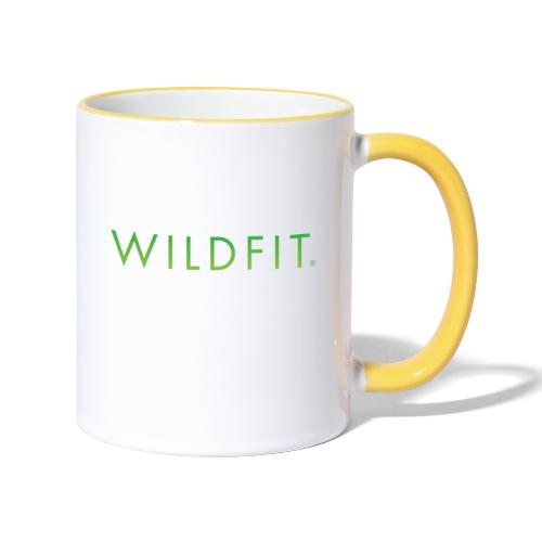 Wildfit Logo Grün - Tasse zweifarbig