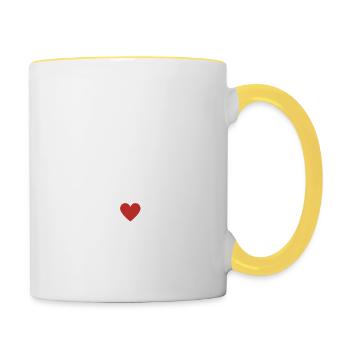 el padre idée cadeau papa - Mug contrasté - blanc/jaune - Droite