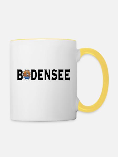 Bodensee - Tasse zweifarbig - Weiß/Gelb