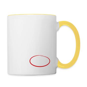 J’ai googlé mes symptômes s’avère que je suis un Bich - Mug contrasté - blanc/jaune - Droite