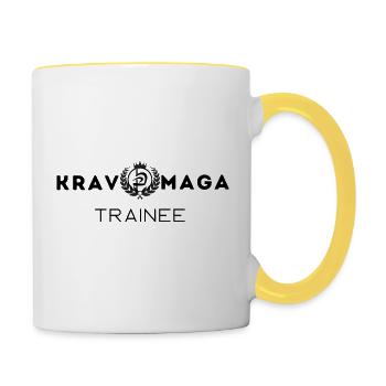 Krav Maga Trainee - Contrasting Mug - white/yellow - Right