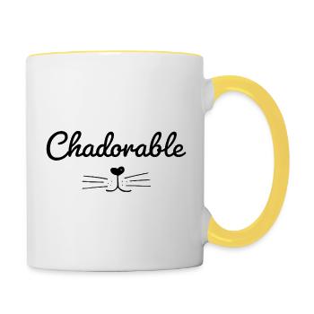 chadorable - Mug contrasté - blanc/jaune - Droite