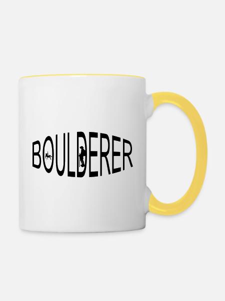 climbing - Tasse zweifarbig - Weiß/Gelb