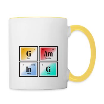 Gaming | Periodic Table of Elements - Contrasting Mug - white/yellow - Right