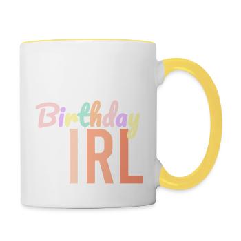 Birthday Girl - Contrasting Mug - white/yellow - Right