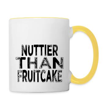 Fairy Tail Bday Humour Happy Bodybuilding - Mug contrasté - blanc/jaune - Droite