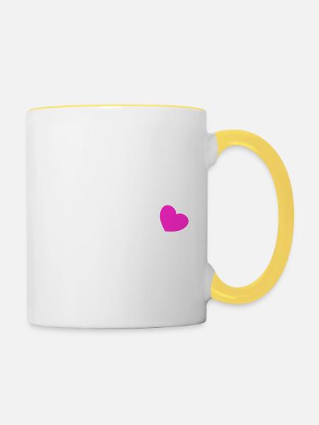 Lovely Sister White - Tasse zweifarbig - Weiß/Gelb