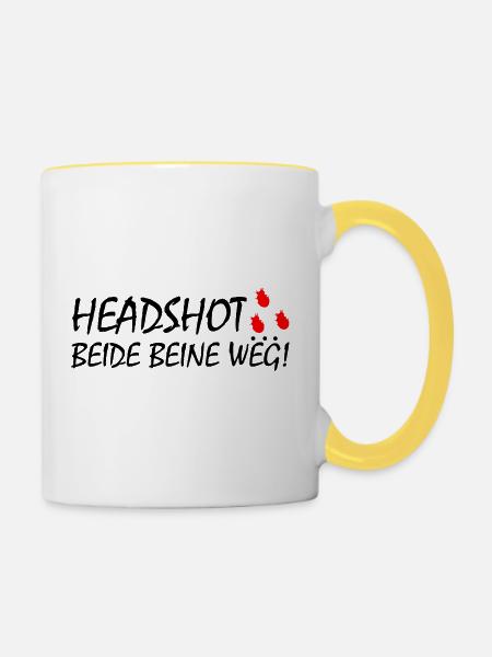 Game Gaming PC - Tasse zweifarbig - Weiß/Gelb