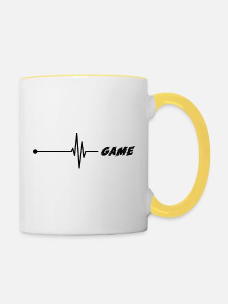 Game Gaming PC - Tasse zweifarbig - Weiß/Gelb