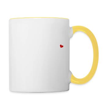 Marraine d'amour - Mug contrasté - blanc/jaune - Droite