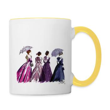 Arlesian umbrella - Contrasting Mug - white/yellow - Right