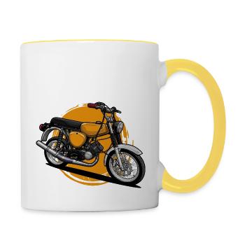 S51 (gelb) // Illustration - Tasse zweifarbig - Weiß/Gelb - Rechts