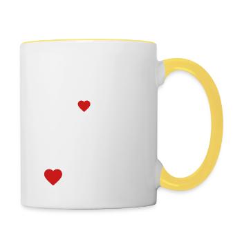 I Love Family - Contrasting Mug - white/yellow - Right