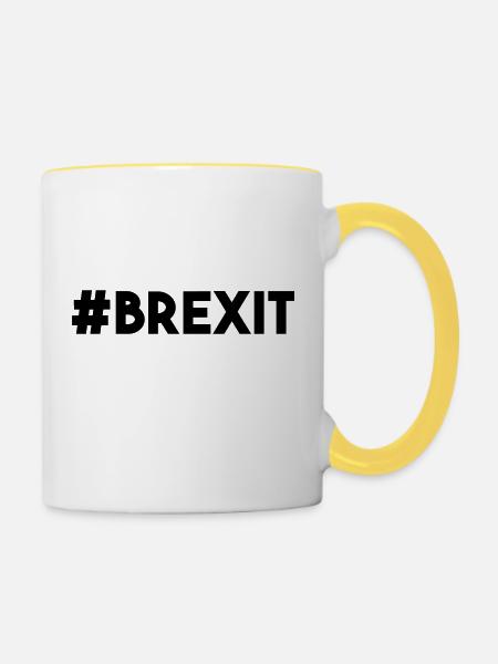 BREXIT - Tasse zweifarbig - Weiß/Gelb