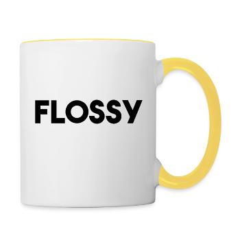 FLOSSY (en anglais seulement) - Mug contrasté - blanc/jaune - Droite