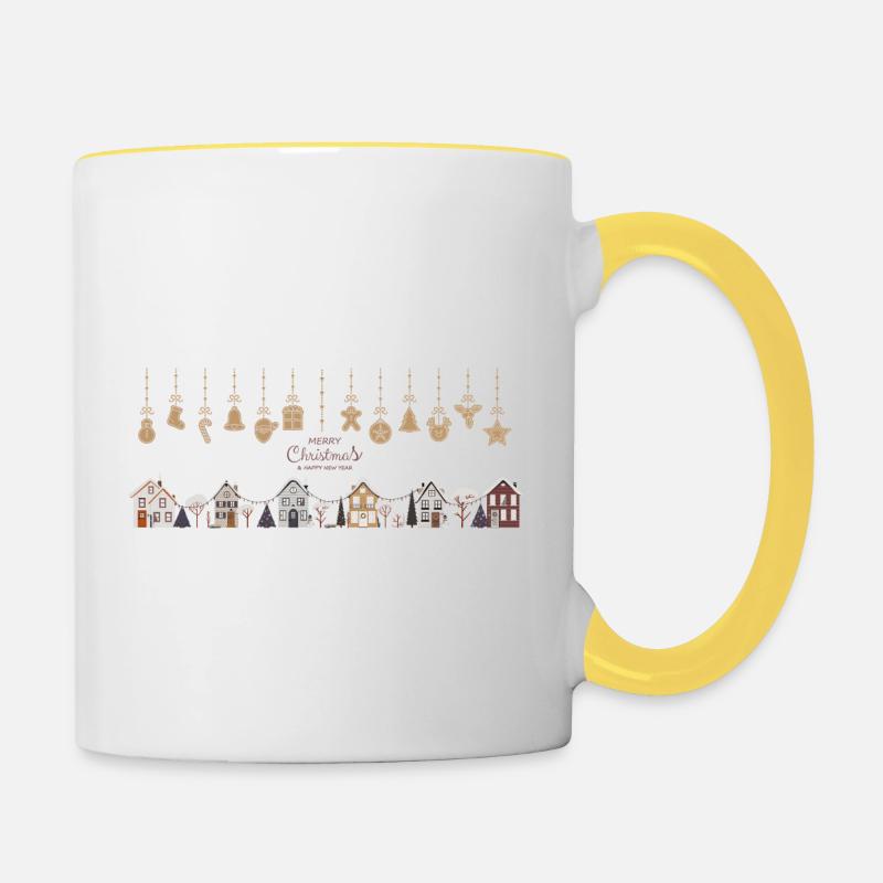 tasse - Tasse zweifarbig - Weiß/Gelb