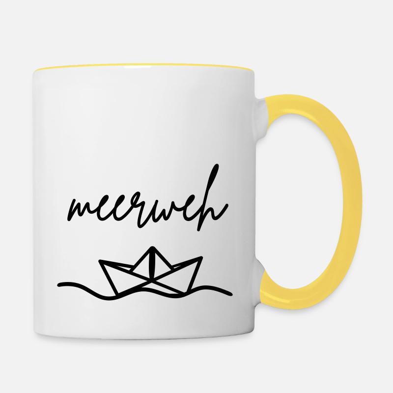 meerweh - Tasse zweifarbig - Weiß/Gelb