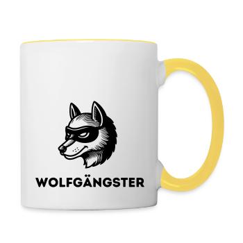 Wolfgängster - Tasse zweifarbig - Weiß/Gelb - Rechts