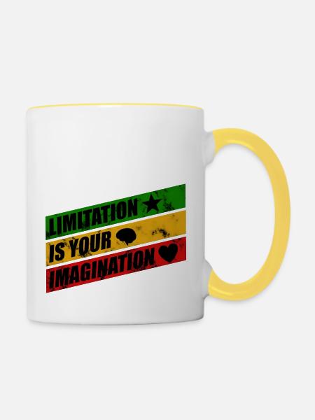 Limitation - Tasse zweifarbig - Weiß/Gelb