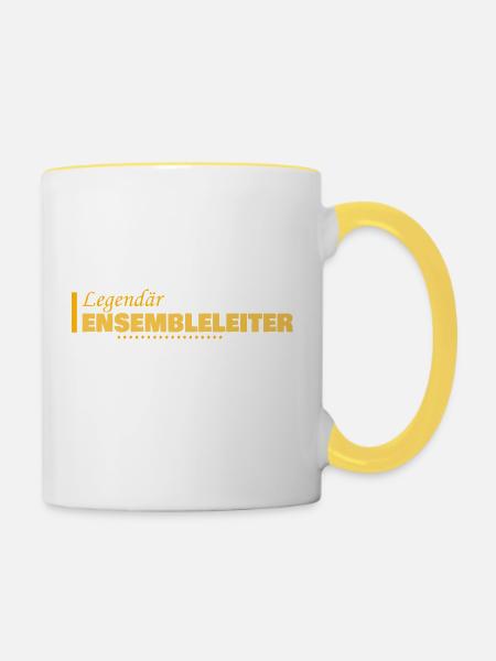 Beruf Ensembleleiter - Tasse zweifarbig - Weiß/Gelb
