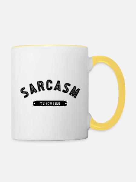 SARCASM - Tasse zweifarbig - Weiß/Gelb