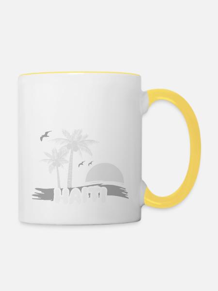 Haiti - Tasse zweifarbig - Weiß/Gelb