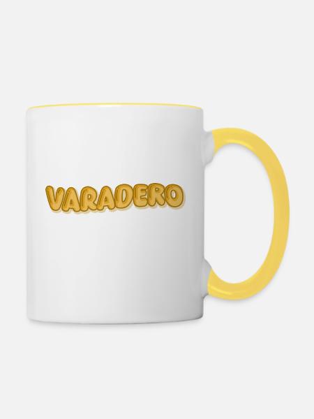 Urlaub Varadero - Tasse zweifarbig - Weiß/Gelb