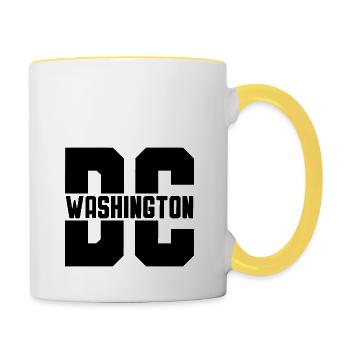 WASHINGTON DC - Tasse zweifarbig - Weiß/Gelb - Rechts