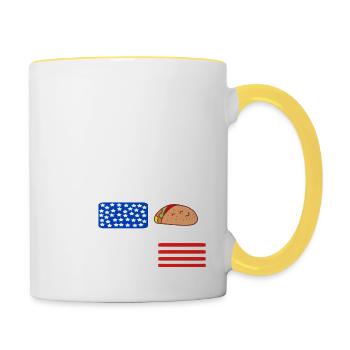 Lass uns taco gehen - Tasse zweifarbig - Weiß/Gelb - Rechts