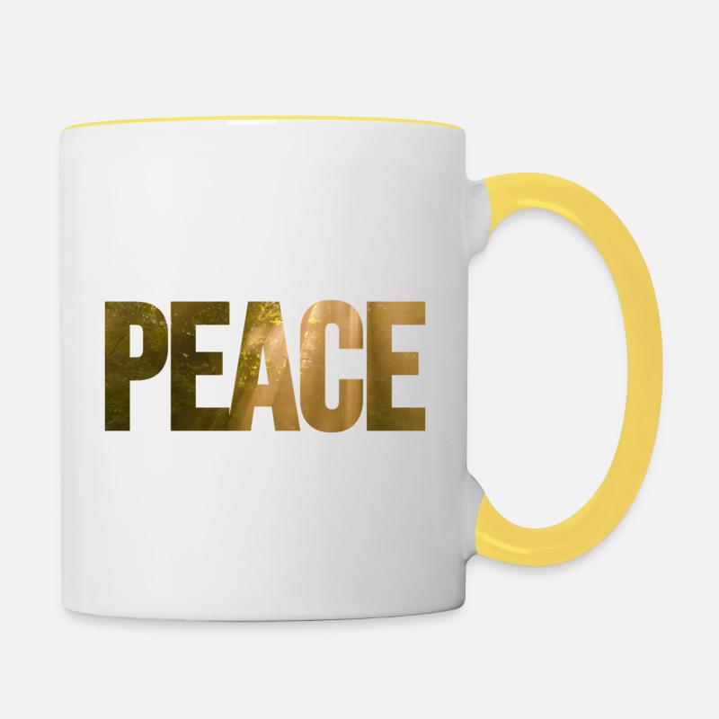 Peace in mind - Mug contrasté - blanc/jaune
