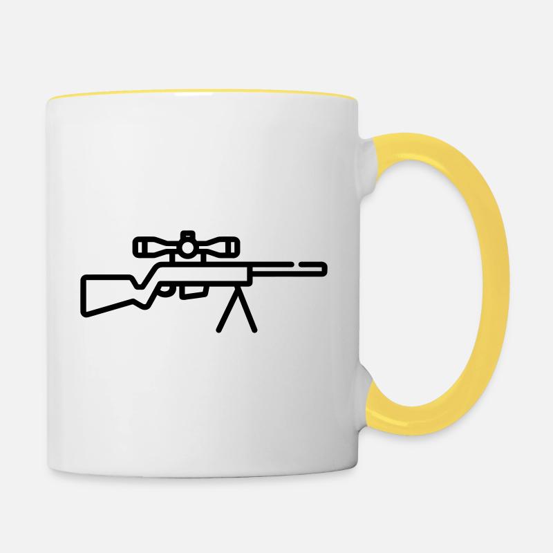 Sniper - Mug contrasté - blanc/jaune