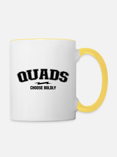Varsity Arch – Quads-Abteilung - Tasse zweifarbig - Weiß/Gelb