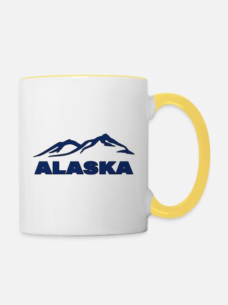 ALASKA - Tasse zweifarbig - Weiß/Gelb