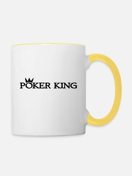 poker - Tasse zweifarbig - Weiß/Gelb