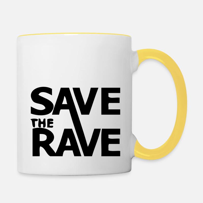 savetheravefantazia - Mug contrasté - blanc/jaune