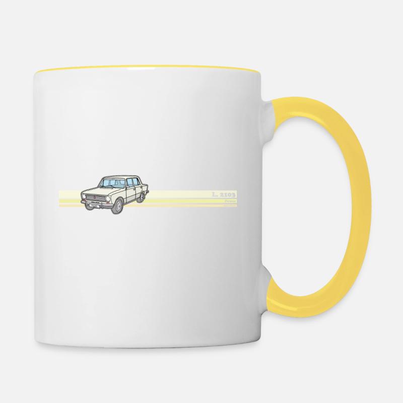 lada - Mug contrasté - blanc/jaune