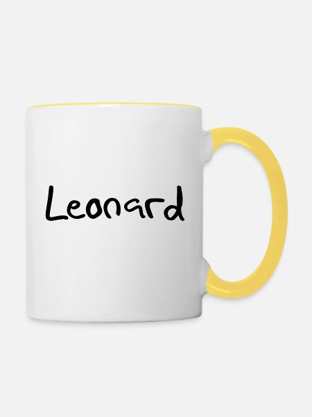 leonard - Tasse zweifarbig - Weiß/Gelb