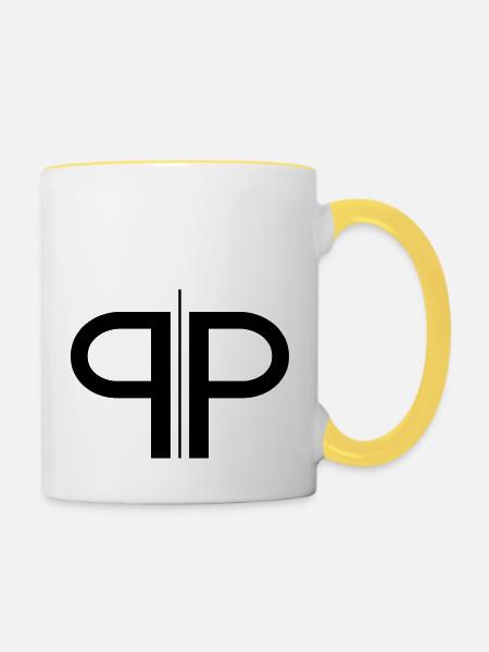 PP - Tasse zweifarbig - Weiß/Gelb