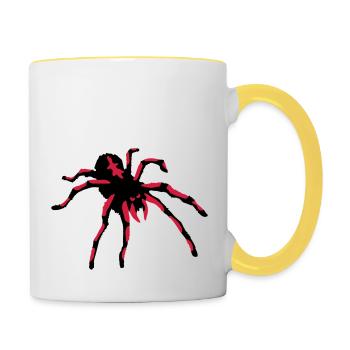 Tarantula Spider - Tasse zweifarbig - Weiß/Gelb - Rechts